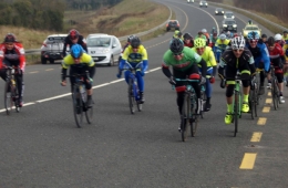Ray wins the bunch sprint for thrid